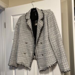 Aqua (Bloomingdales) Black and White tweed jacket